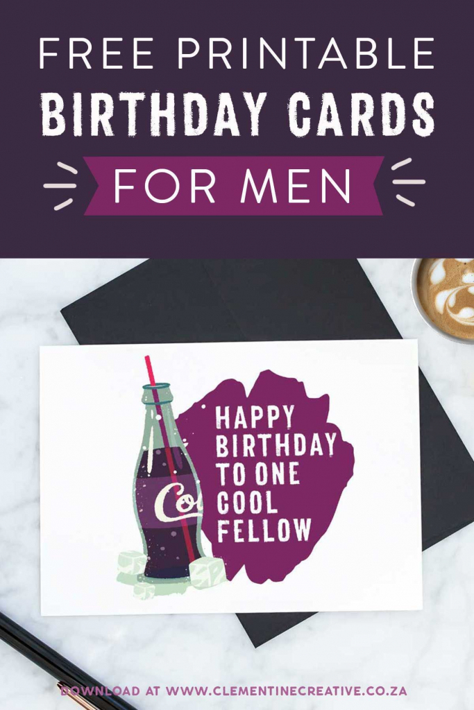 Free Printable Birthday Cards For Him | Printables, Invitations | Free Printable Birthday Cards For Dad