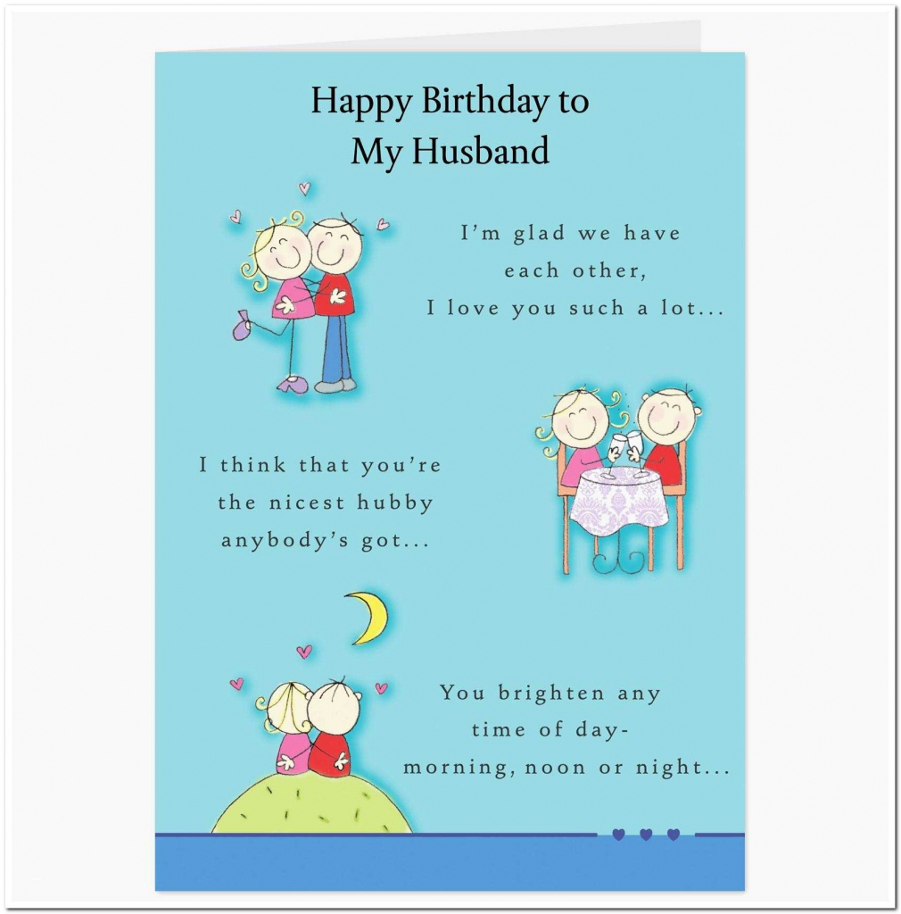 Printable Birthday Cards For Husband White Watercolor Happy Birthday Card.