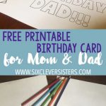 Free Printable Birthday Cards To Color | Dad Card | Free Printable | Printable Father Birthday Cards
