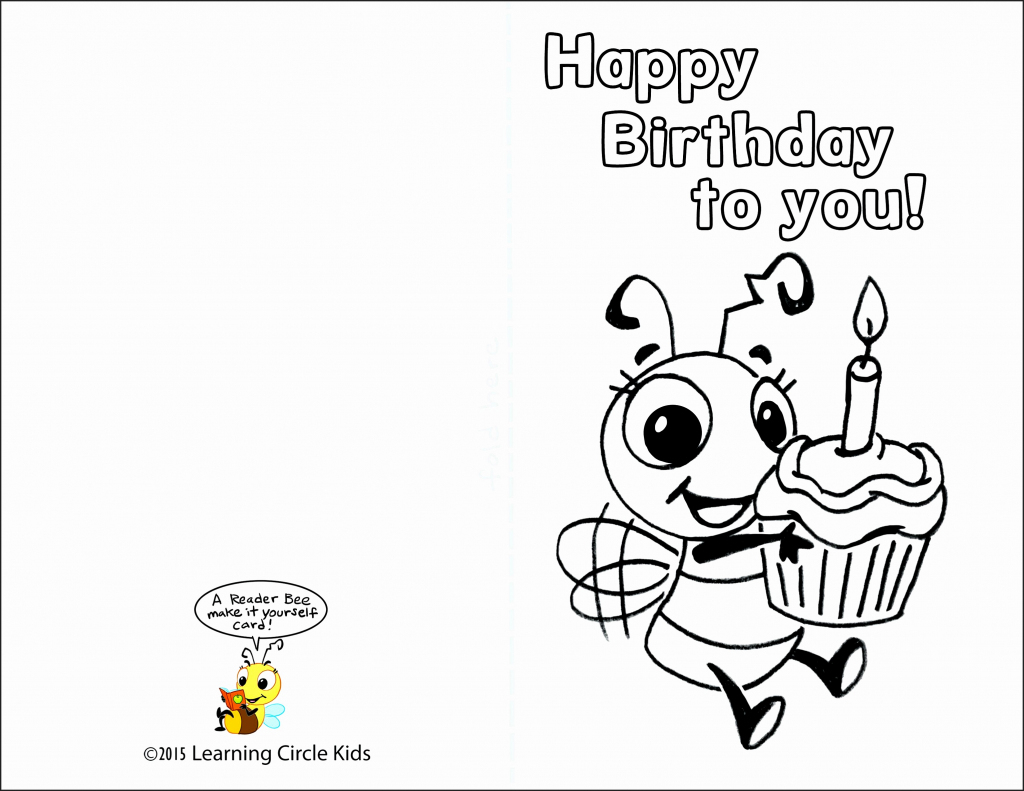 Free Printable Birthday Cards To Color - Printable Cards | Free Printable Goodbye Cards