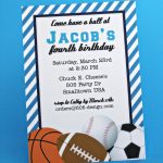 Free Printable Birthday Invitations For Boys Sports | Jamie's 13Th | Printable Sports Birthday Cards