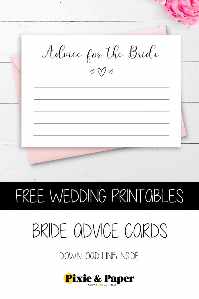 Free Printable Bride Advice Cardspixie &amp;amp; Paper | Bridal Shower | Free Printable Bridal Shower Advice Cards