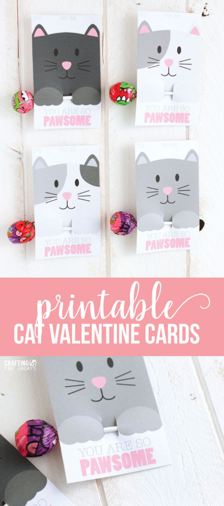 Free Printable Cat Valentine Cards | Free Printable Cat Valentine Cards