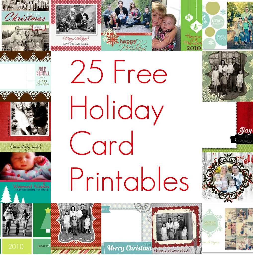 Free Printable Christmas Card Inserts – Happy Holidays! | Free Printable Christmas Cards With Photo Insert