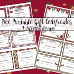 Free Printable Christmas Gift Certificates: 7 Designs, Pick Your | Free Printable Christmas Gift Cards