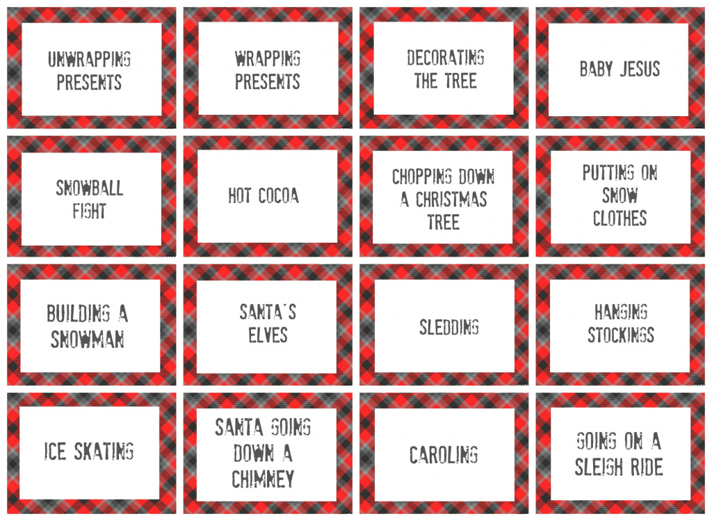 Free Printable Christmas Pictionary Cards – Festival Collections | Free Printable Christmas Pictionary Cards