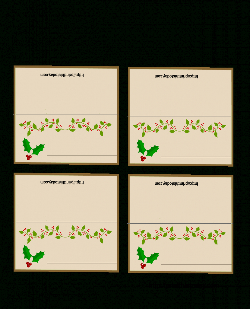 Free Printable Christmas Place-Cards | Printable Christmas Place Cards