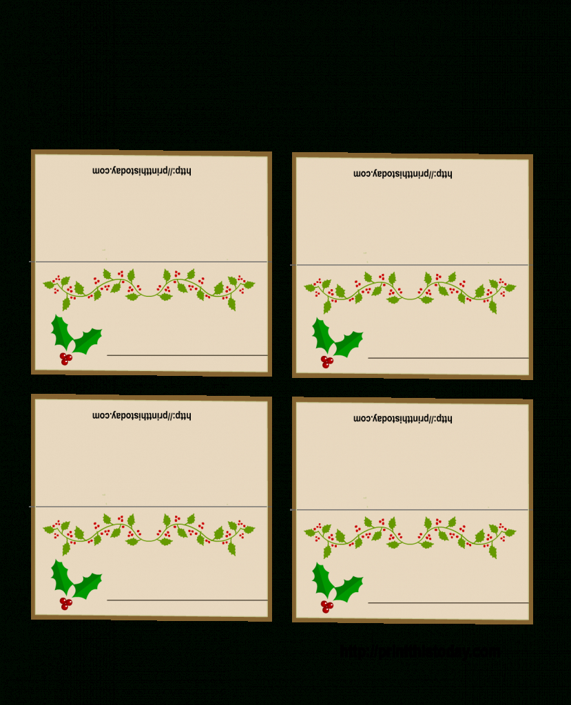 christmas place card template free download