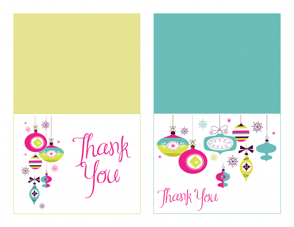 Free Printable Christmas Thank You Notes – Festival Collections | Christmas Thank You Cards Printable Free