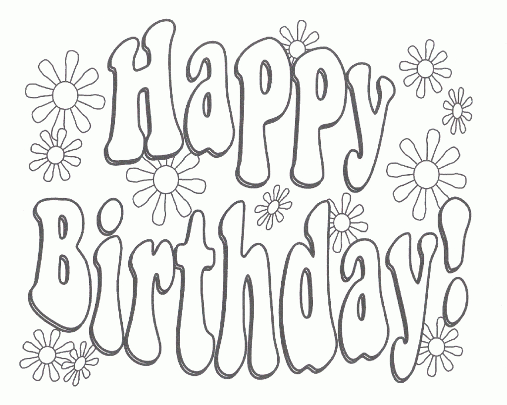 Printable Coloring Birthday Cards Printable Card Free