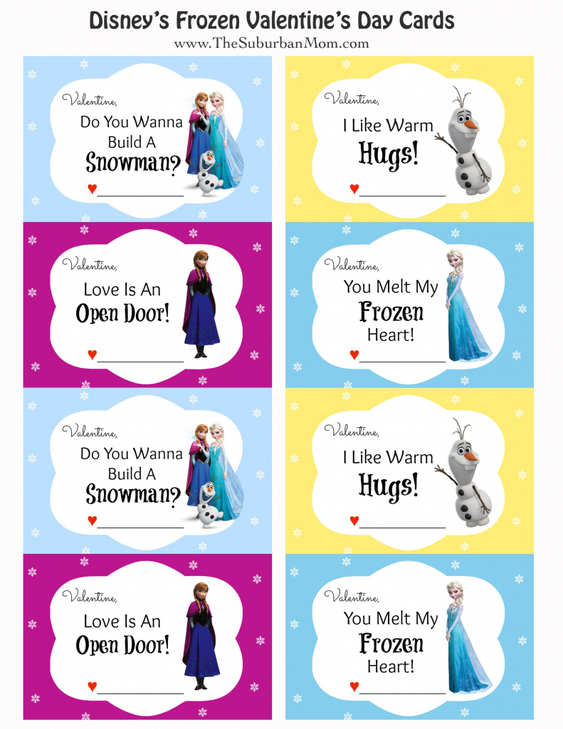 Free Printable Disney Frozen Valentine&amp;#039;s Day Cards | Saint | Frozen Valentine Cards Printable