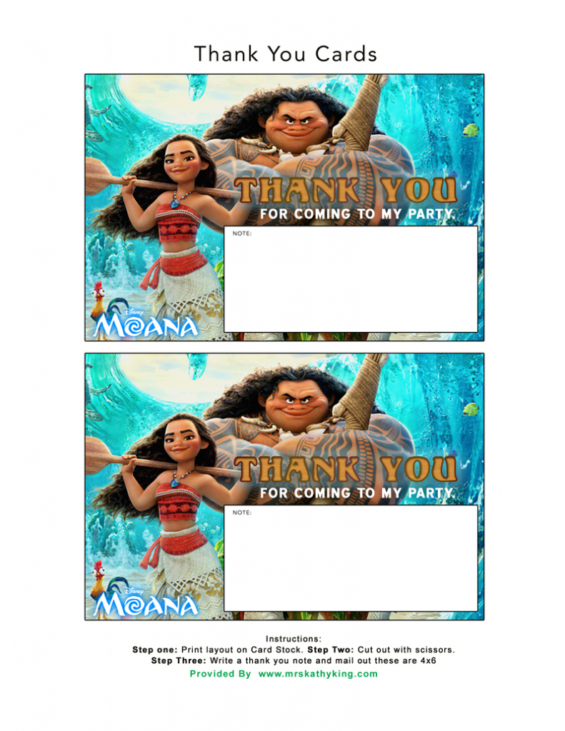 Free Printable Disney&amp;#039;s Moana Birthday Party Decorations #moana | Free Printable Moana Birthday Cards