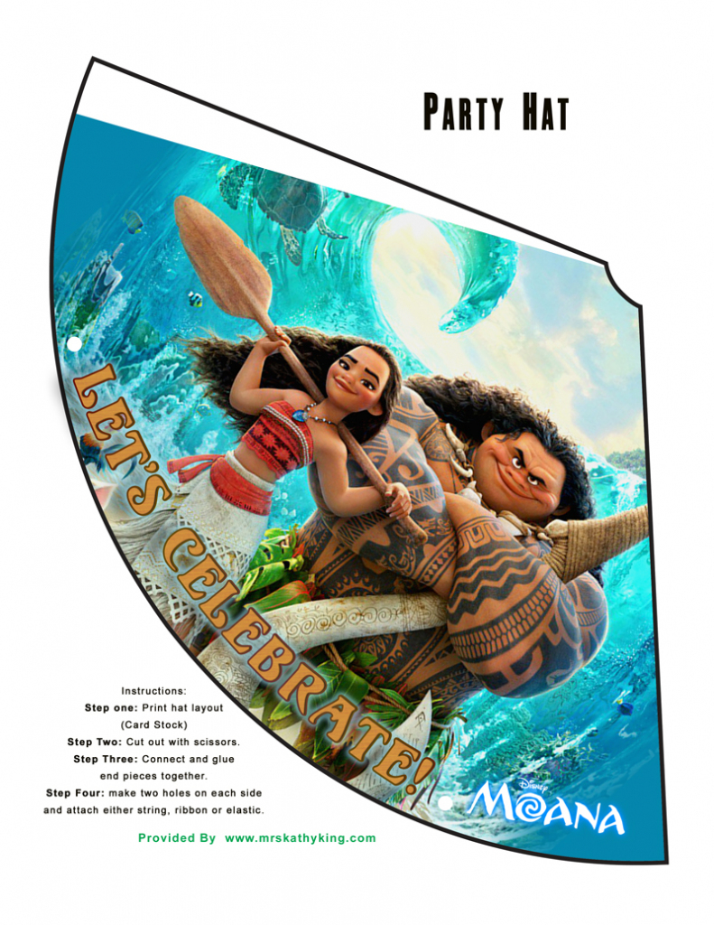Free Printable Disney&amp;#039;s Moana Birthday Party Decorations #moana | Moana Birthday Card Printable