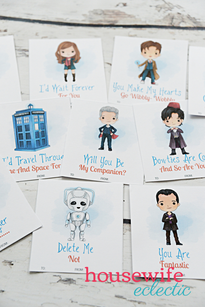 Free Printable Doctor Who Valentines - Housewife Eclectic | Doctor Who Valentine Cards Printable