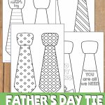 Free Printable Father's Day Tie Card | Kbn Father's Day For Kids | Father's Day Tie Card Printable