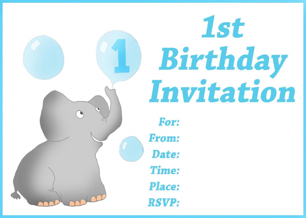 Free Printable First Birthday Invitations For Boy For Donny | Customized Birthday Cards Free Printable