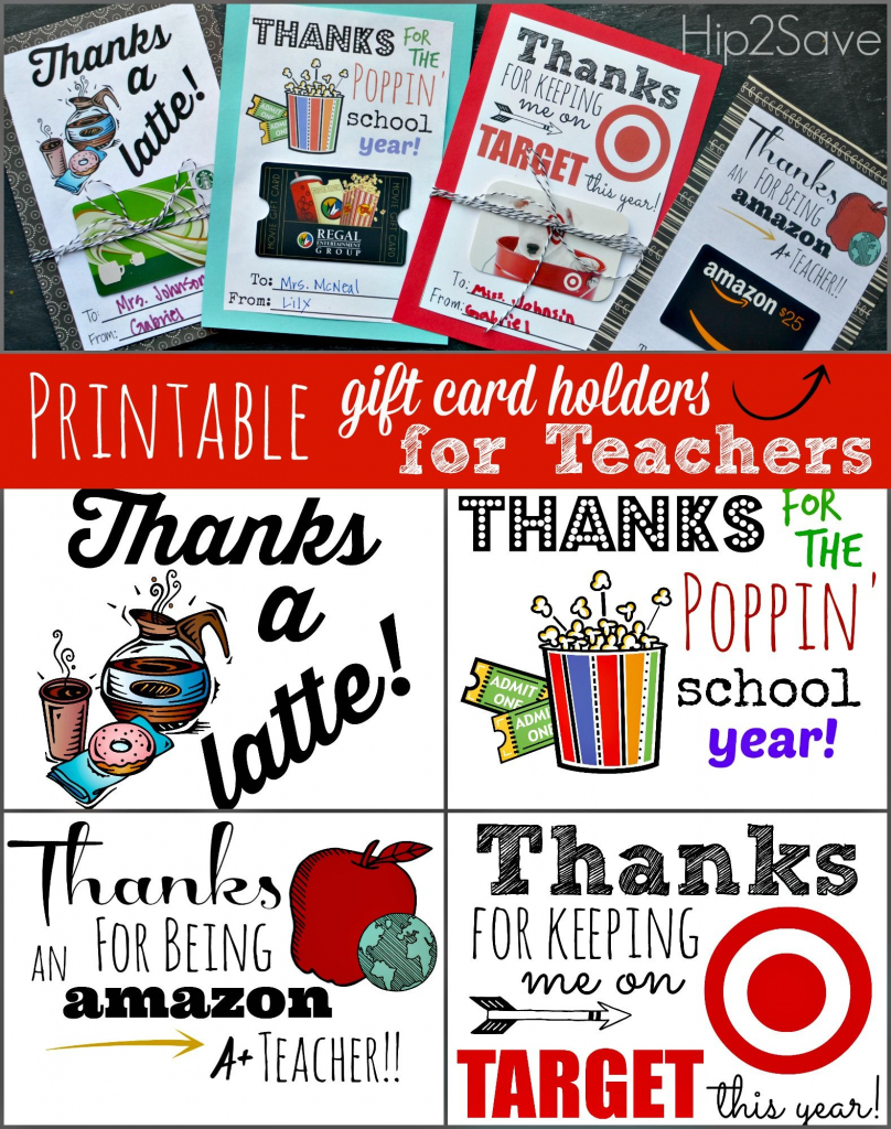 Free Printable Gift Card Holders For Teacher Gifts | Printables | Free Teacher Appreciation Week Printable Cards