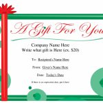 Free Printable Gift Certificate Template | Free Christmas Gift | Free Printable Christmas Gift Cards