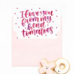 Free Printable Hand Lettered Valentine's Day Card With Punny Message | Free Printable Valentines Day Cards