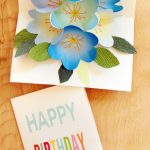 Free Printable Happy Birthday Card With Pop Up Bouquet   A Piece Of | Create Greeting Cards Online Free Printable