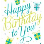 Free Printable Happy Birthday To You Greeting Card #birthday | Free Printable Happy Birthday Cards