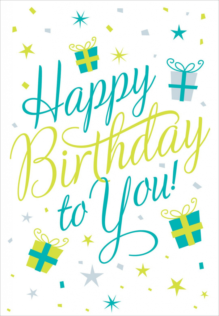Free Printable Happy Birthday To You Greeting Card #birthday | Happy Birthday Card Printable