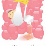 Free Printable 'it's A Girl' Greeting Card | Baby Shower | Baby | Baby Girl Card Printable