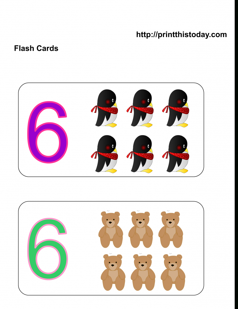 Free Printable Kindergarten Math Flashcards | Counting Flash Cards Printable