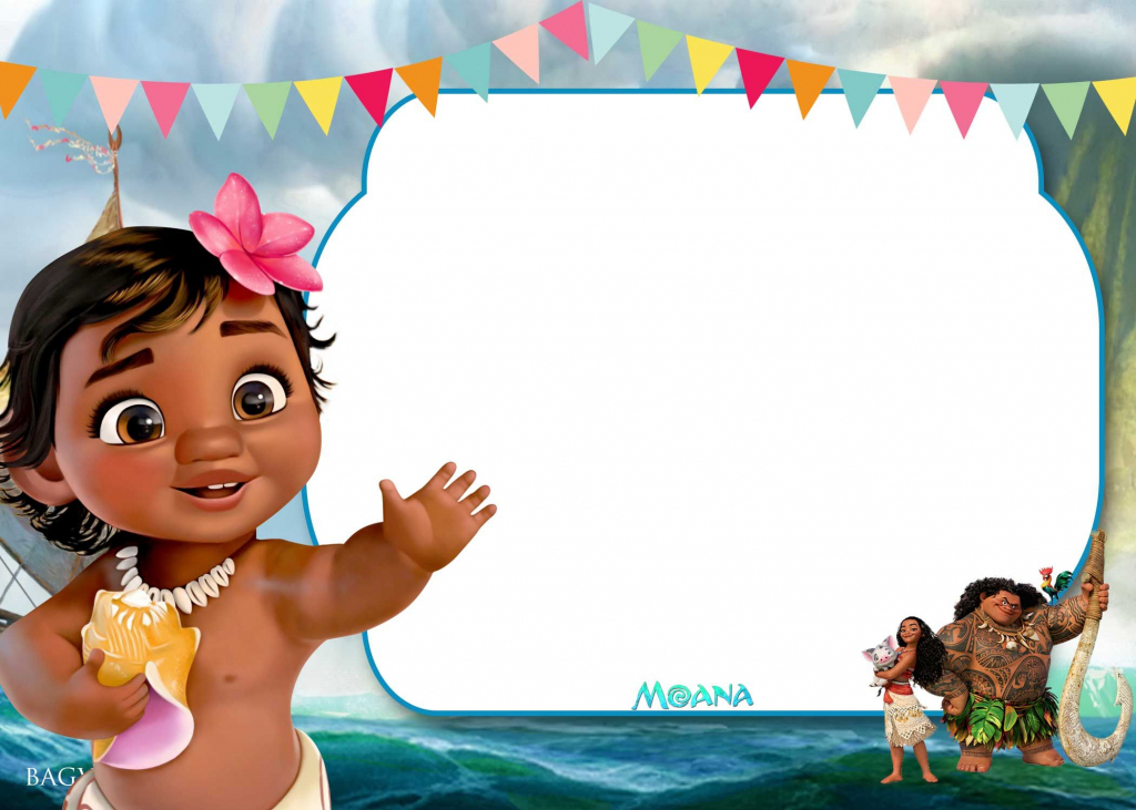 Free Printable Little Moana Birthday And Baby Shower | Moana | Free Printable Moana Birthday Cards