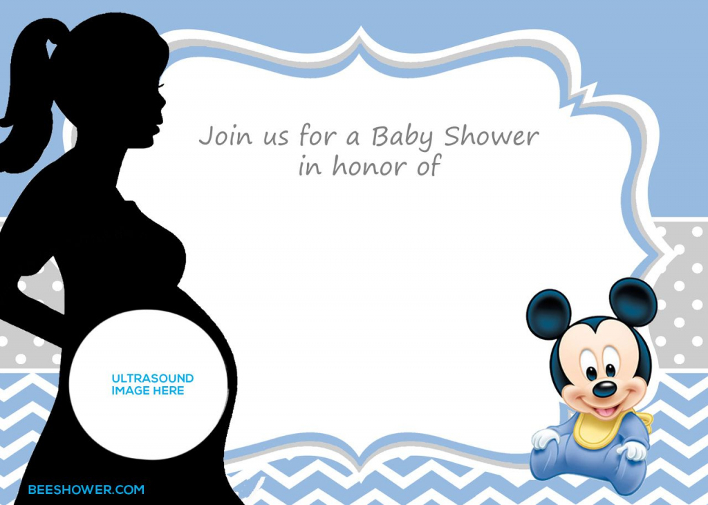 Free Printable Mickey Mouse Baby Shower Invitation Template | Baby | Baby Shower Cards Online Free Printable