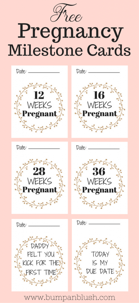 Free Printable Milestone Cards- For Next Time (Not Yet!) | Must-Have | Free Printable Pregnancy Announcement Cards