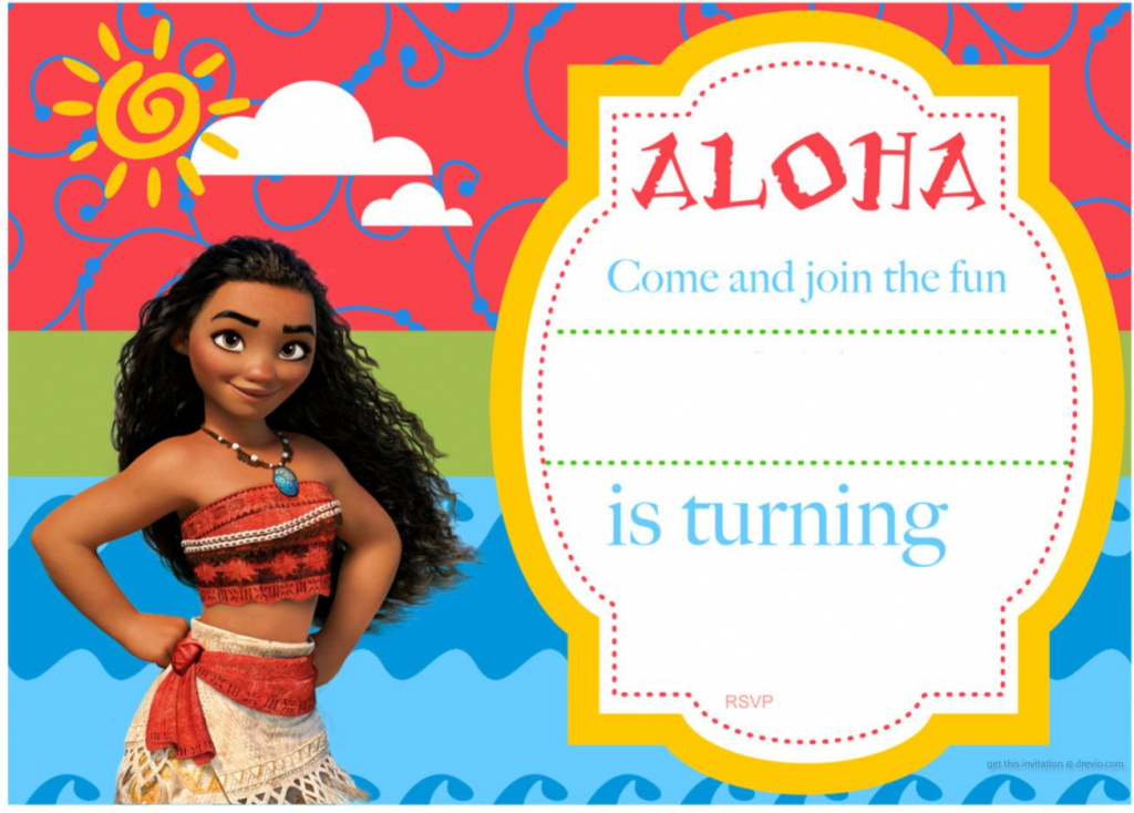 Free Printable Moana Birthday Invitation And Party | Free | Free Printable Moana Birthday Cards