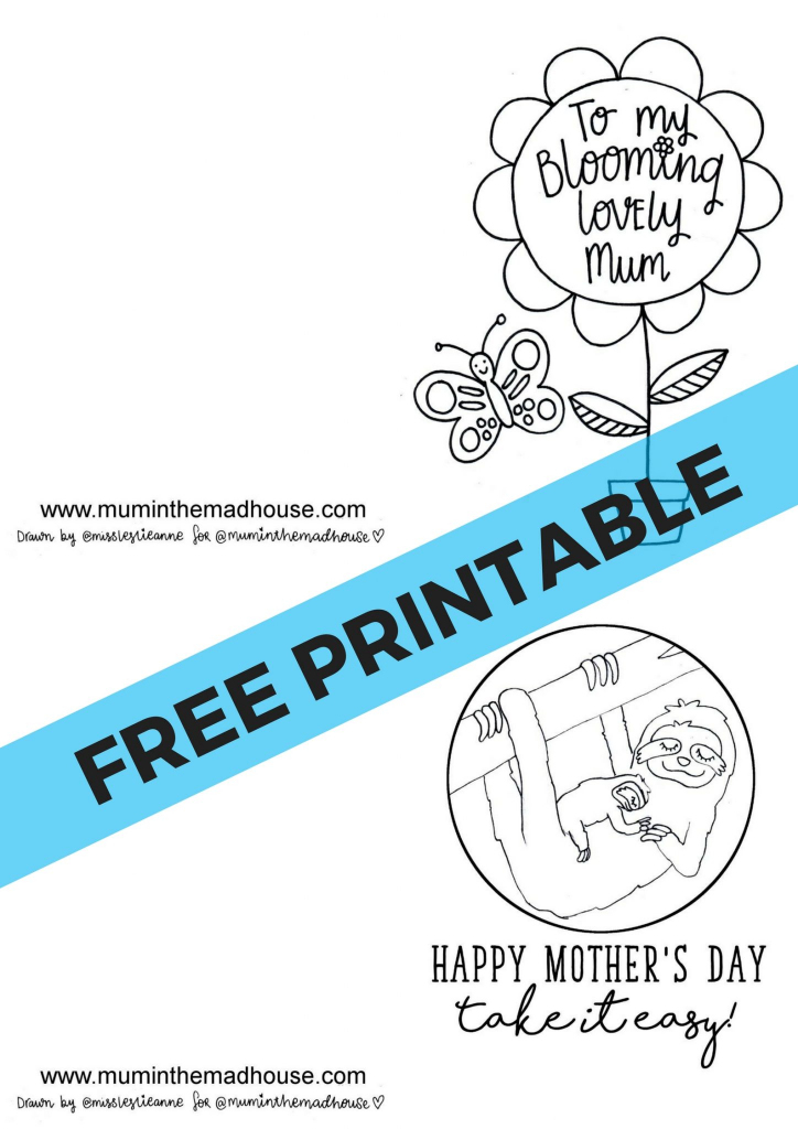 Free Printable Mother&amp;#039;s Day Cards To Colour - Mum In The Madhouse | Printable Mothers Day Cards For Kids To Color