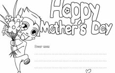 Printable Mothers Day Cards For Kids To Color