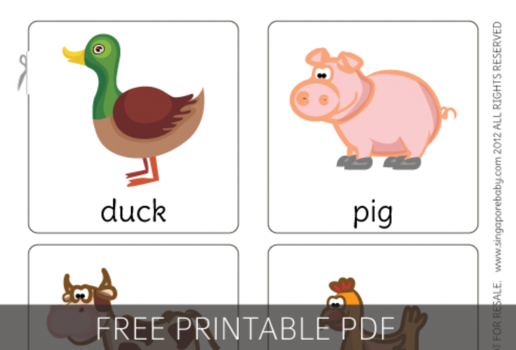 Free Printable Farm Animal Flash Cards | Printable Card Free