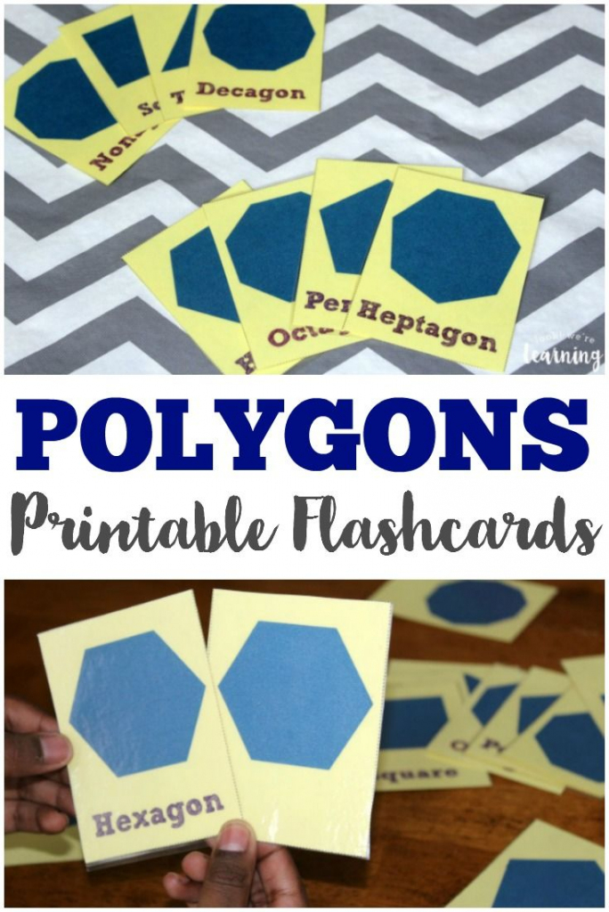 Free Printable Polygon Flashcards | Look! We&amp;#039;re Learning | Geometric Shapes Printable Flash Cards