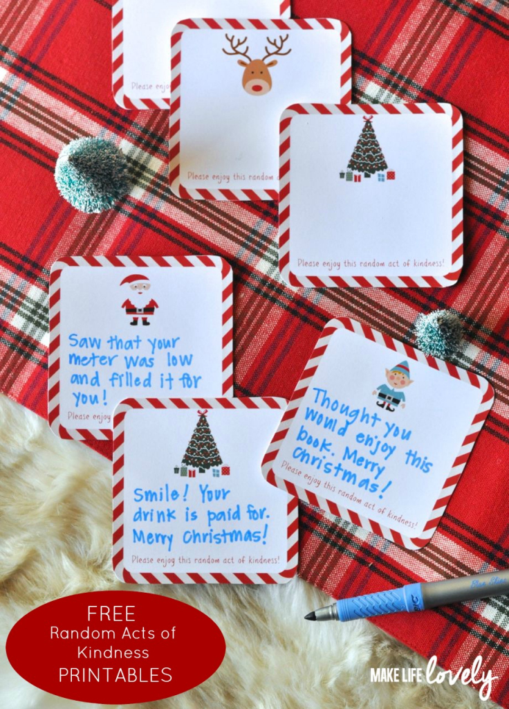 Free Printable Random Act Of Kindness Cards - Make Life Lovely | Free Printable Kindness Cards