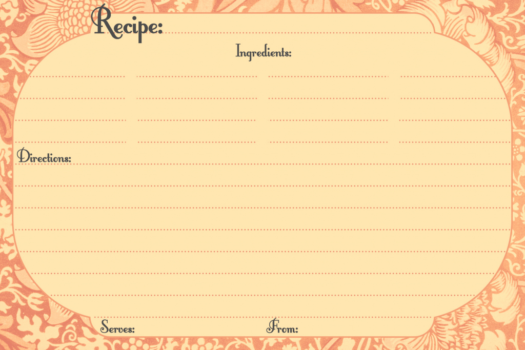 Free Printable Vintage Recipe Cards Recipe Cards Printable Free 