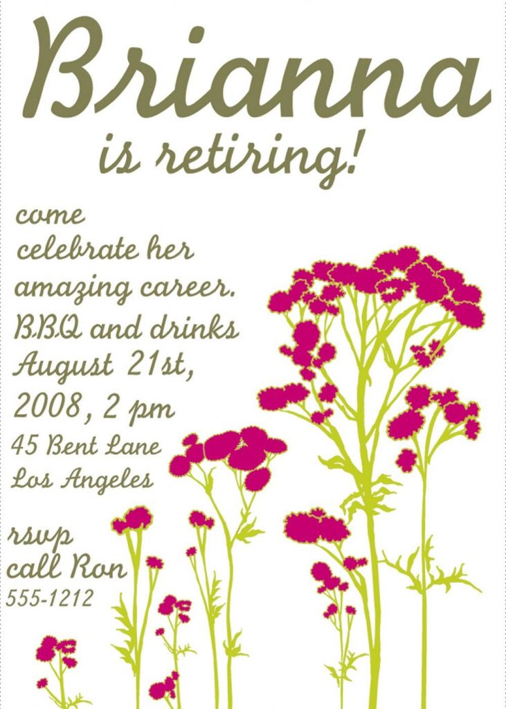 Free Printable Retirement Party Invitations Templates | Betsy&amp;#039;s | Free Printable Retirement Cards