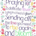 Free #printable 'rise Again And Bloom' Get Well Greeting #card | Get | Get Well Soon Card Printable