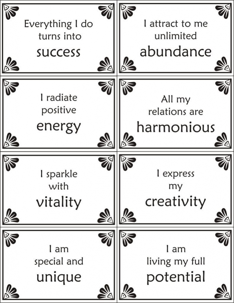 Free Printable Self-Esteem Worksheets | Free Printable Positive Self | Free Printable Positive Affirmation Cards