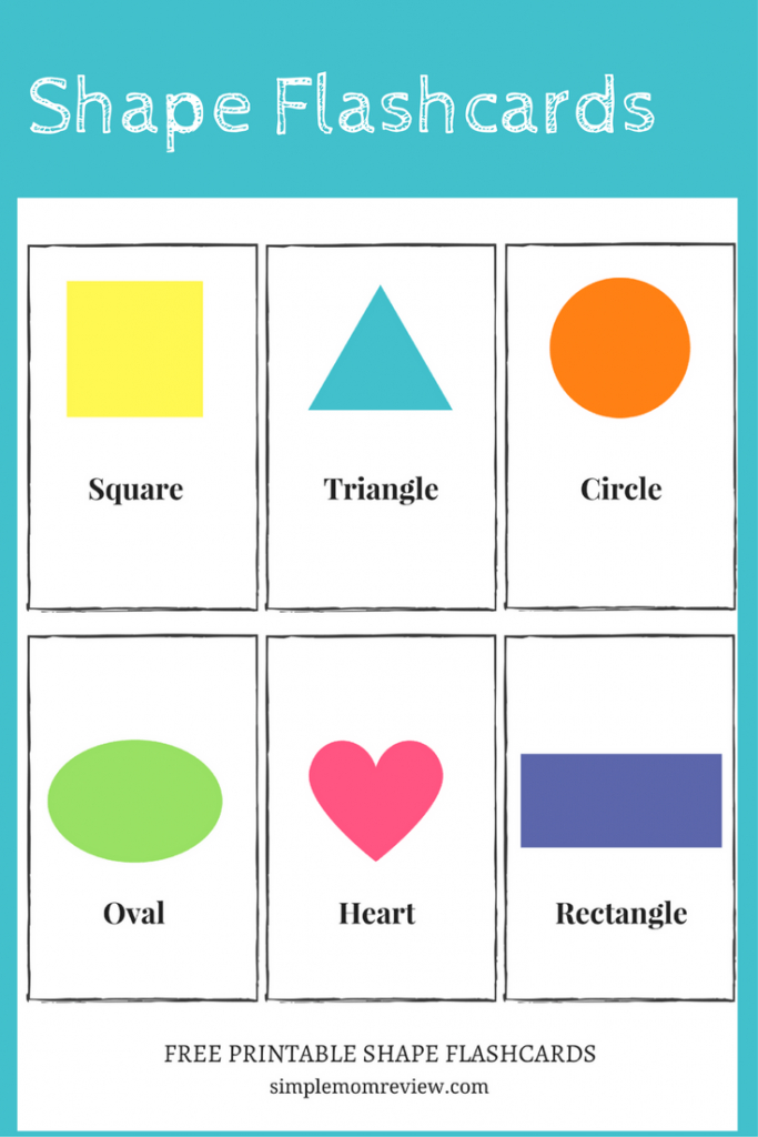 Free Printable: Shapes - Simple Mom Review | Printable Shapes Flash Cards