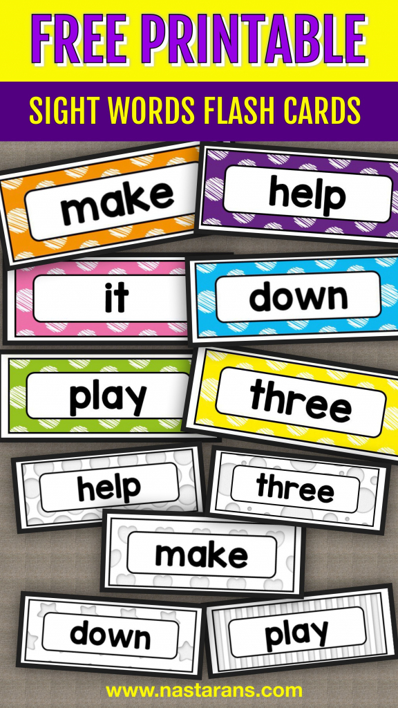 Free Printable Sight Words Flash Cards - Pre-Primer!#sightwords | Kindergarten Sight Words Flash Cards Printable