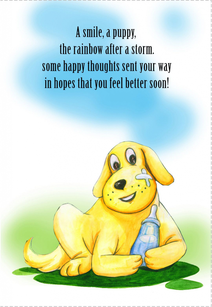 Free Printable - &amp;#039;some Happy Thoughts&amp;#039; Get Well Card | Get Well | Feel Better Card Printable