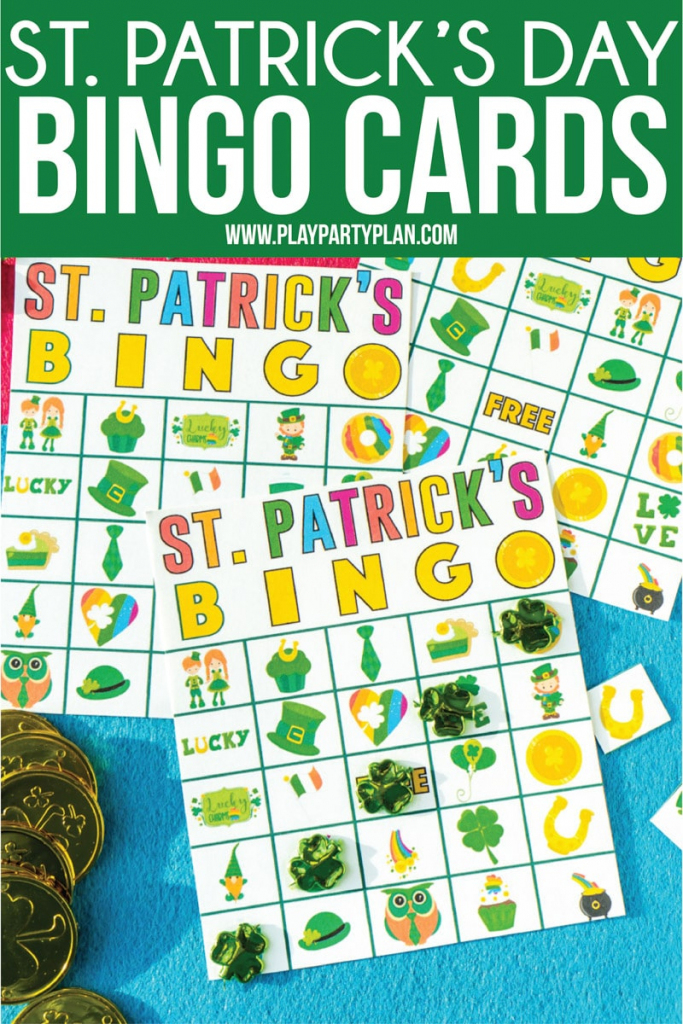 Free Printable St. Patrick&amp;#039;s Day Bingo Cards - Play Party Plan | Free Printable St Patrick&amp;#039;s Day Card