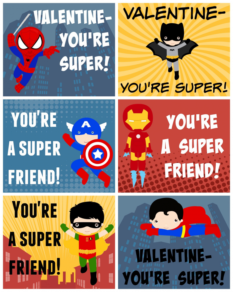 Free Printable Superhero Valentines | Bloggers&amp;#039; Best Diy Ideas | Free Printable Superman Valentine Cards