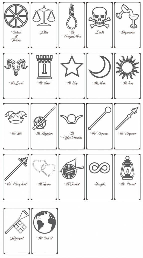 Printable Tarot Cards To Color Printable Card Free