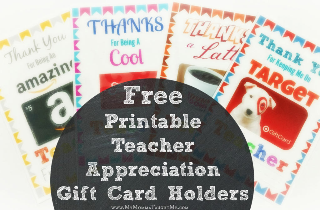 Free Printable Teacher Appreciation Gift Card Holders | Free Printable Teacher Appreciation Cards