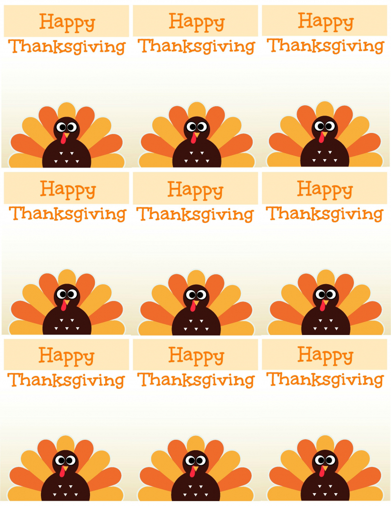 Free Printable Thanksgiving Place Cards -- Also Great For Cupcake | Printable Thanksgiving Place Cards For Kids