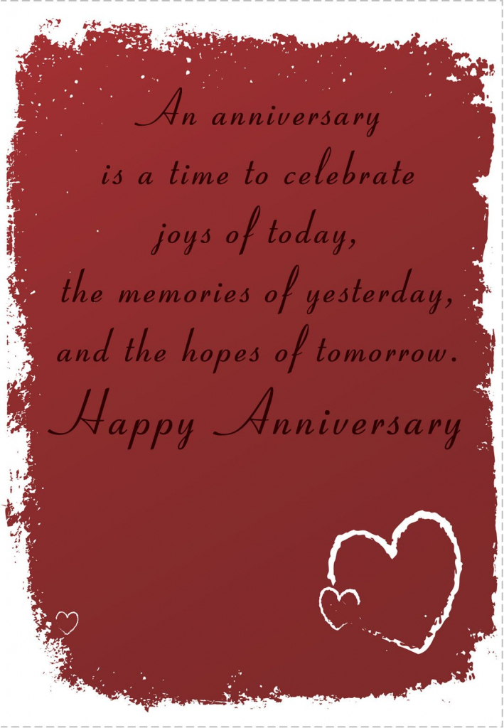 Free Printable &amp;#039;time To Celebrate&amp;#039; Anniversary Greeting Card | Anniversary Cards For Grandparents Printable